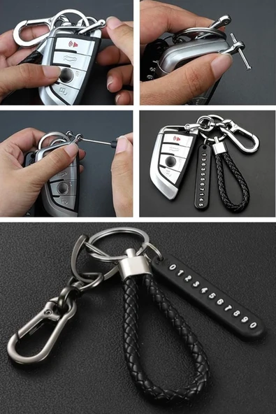 ® Anahtarlığa TakılabilenTelefon Numarası Etiketli Numaratörlü Anahtarlık - 3