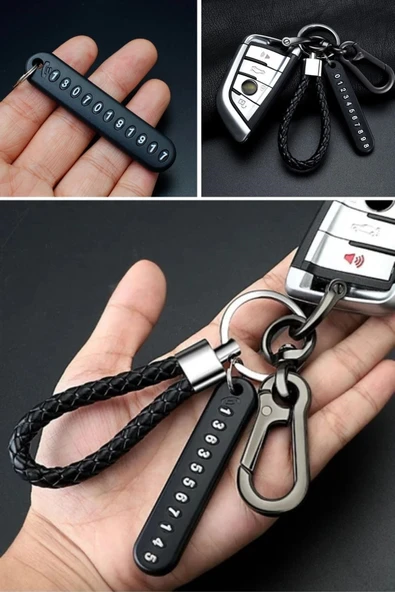 ® Anahtarlığa TakılabilenTelefon Numarası Etiketli Numaratörlü Anahtarlık - 2