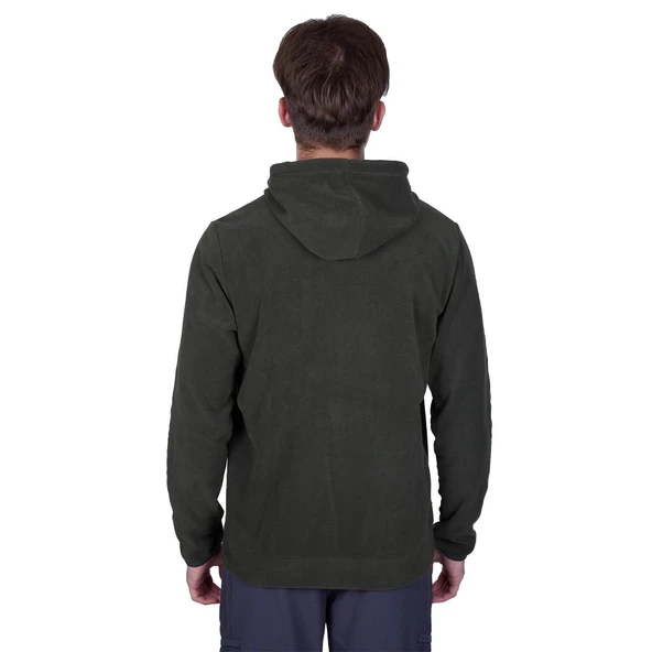 Alpinist Cliff Erkek Kapşonlu Polar Haki (600509) - 4