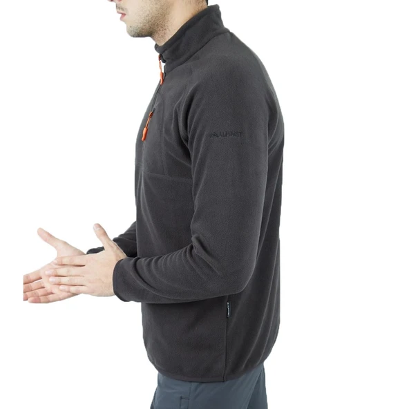Alpinist Gamma Fermuarlı Erkek Polar Sweet Antrasit (600508) - 2