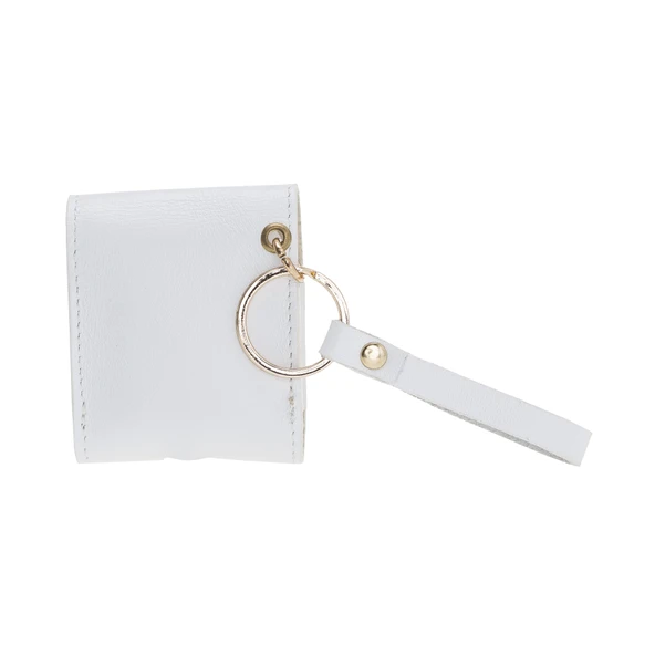 Apple AirPods 2.nesil Uyumlu Deri Kılıf Mai Snap F3 Beyaz - 3