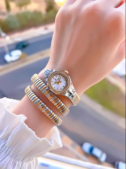 Daniel Klein Yeni Sezon Dolamalı Çelik Kordon 3 Atm 2 Yıl Garantili Kadın Kol Saati+Bileklik 10085.4 - Resim 2