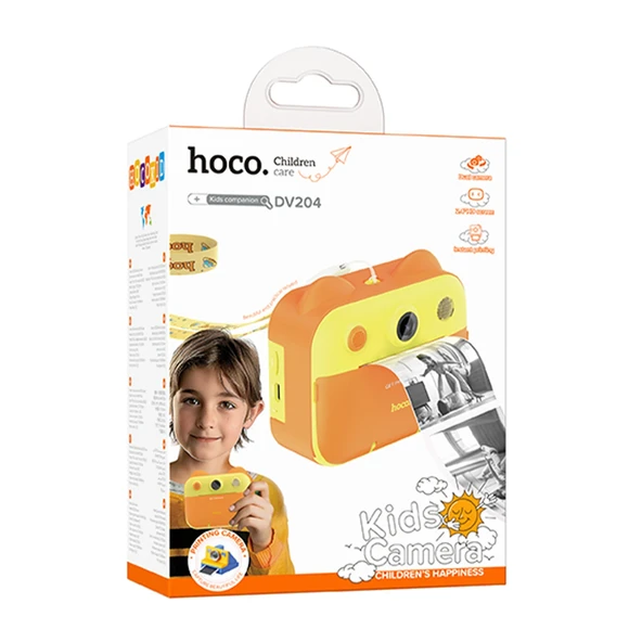 Hoco DV204 IPS HD Ekranlı Çift Kameralı Fotoğraf Çıkartma Özellikli Çocuk Kamerası - 4