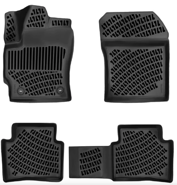 Rizline Toyota Corolla Sedan 2019 Sonrası Uyumlu 3D Havuzlu Paspas Hybrid Uyumludur