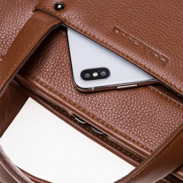 Barchello Pergamon Deri Laptop Çantası RST2 Taba - 5