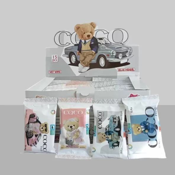 Coco Fresh Islak Mendil 36'lı Kutu - Sevmli Ayıcıklar ürün görseli 1