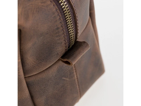 Deri Bakım Ve Seyahat Çantası, M Beden, G6 Kahverengi - 4