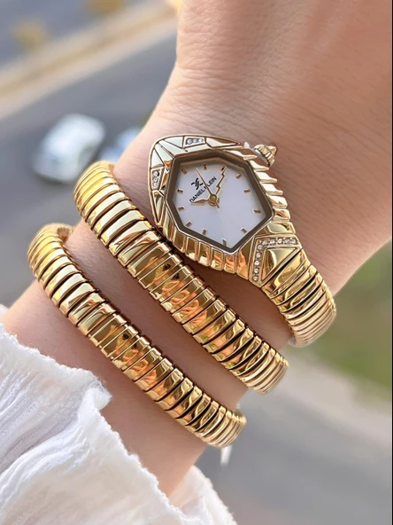 Daniel Klein Yeni Sezon Dolamalı Çelik Kordon 3 Atm 2 Yıl Garantili Kadın Kol Saati+Bileklik 10084.2 ürün görseli