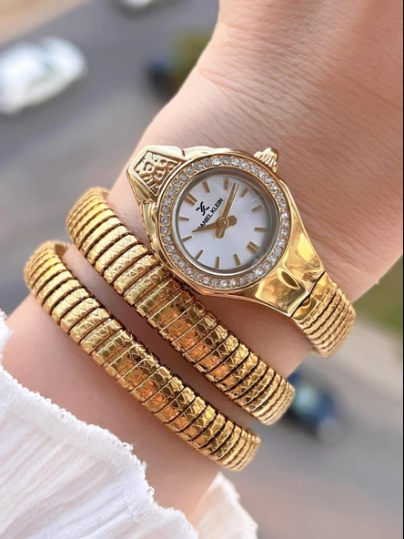 Daniel Klein Yeni Sezon Dolamalı Çelik Kordon 3 Atm 2 Yıl Garantili Kadın Kol Saati+Bileklik 10085.2 ürün görseli