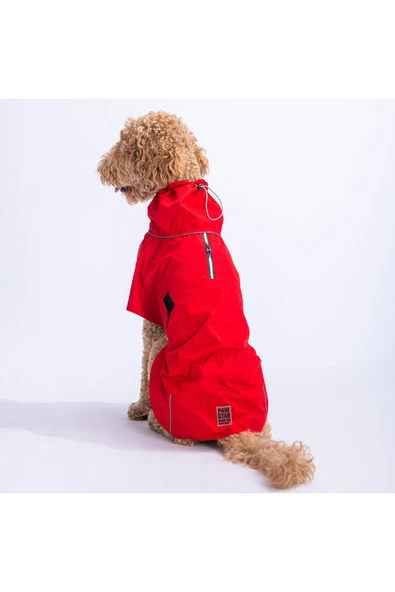 Pawstar Kırmızı Colombia Orta Ve Büyük Irk Köpek Yağmurluğu Köpek Kıyafeti Köpek Elbisesi - Resim 2