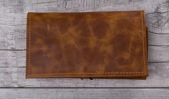 Deri Kablo Aksesuar Taşıma Çantası G19 Taba - 3