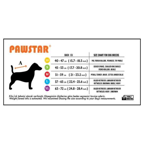 Pawstar Mavi Colombia Orta ve Büyük Irk Köpek Yağmurluğu Köpek Kıyafeti Köpek Elbisesi - 4