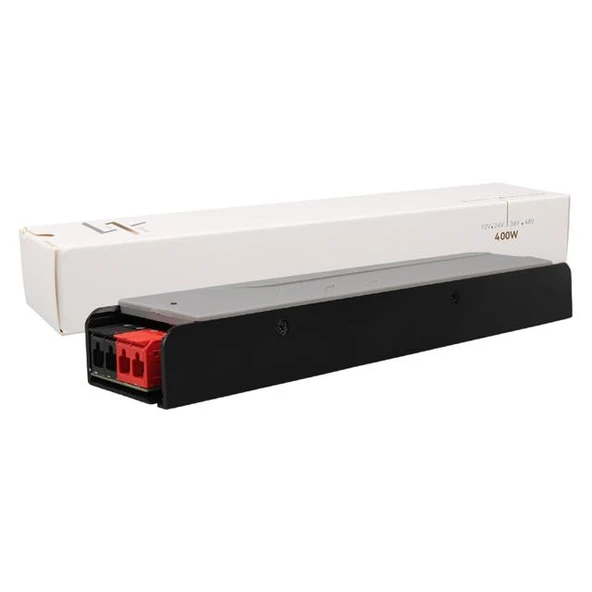 Powermaster PM-26846 12/24/36/48 Volt 11 Amper 400 Watt Metal Kasa Kademeli Adaptör Voltaj Göstergeli 238X51x30mm - Resim 5