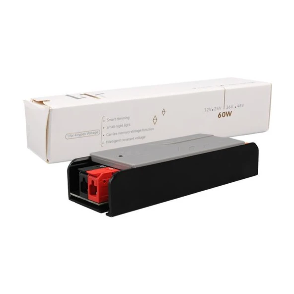 Powermaster PM-26842 12/24/36/48 Volt 3 Amper 60 Watt Metal Kasa Kademeli Adaptör Voltaj Göstergeli 128X42x27mm - Resim 5