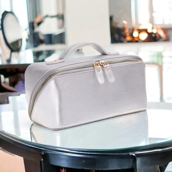 Ella Kadın Seyahat Kozmetik Bakım Makyaj Çantası Organizer Silver - 2