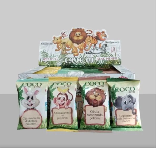 Coco Fresh Islak Mendil 36'lı Kutu - Safari Hayvanlar ürün görseli