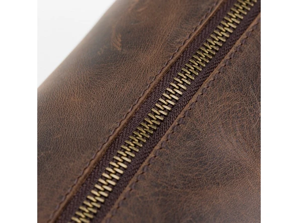 Deri Bakım Ve Seyahat Çantası, X Beden, G6 Kahverengi - 3