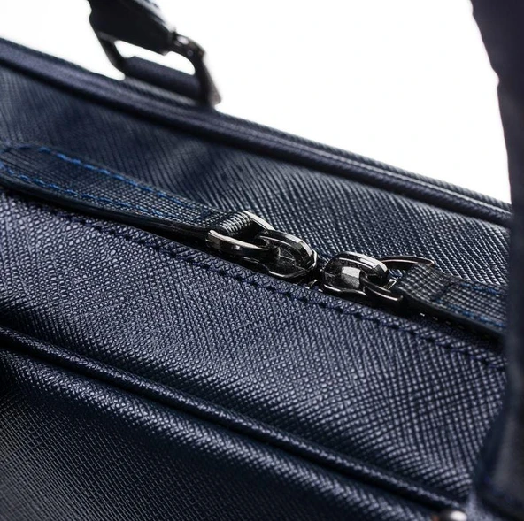 Barchello Sardis Deri Laptop Çantası SNB Mavi - 5