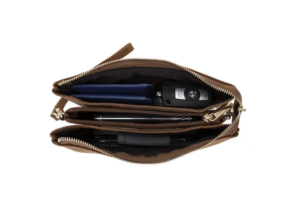 Jaya Portföy Deri Kadın Çantası G2 Kahverengi - 2