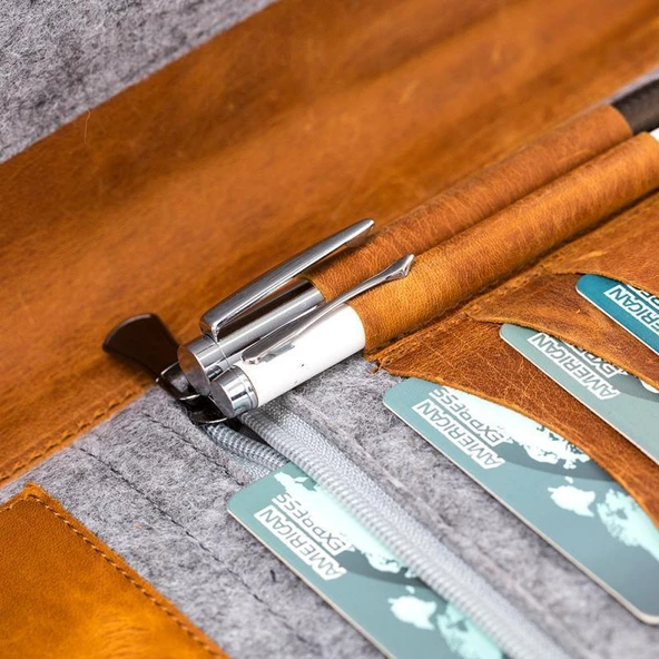 Sparta Apple MacBook Uyumlu Deri Çanta G19 Taba - 4