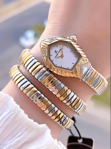 Daniel Klein Yeni Sezon Dolamalı Çelik Kordon 3 Atm 2 Yıl Garantili Kadın Kol Saati+Bileklik 10084.4 ürün görseli