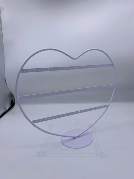 İthal Metal Beyaz Renk 32x27Cm Küpe Standı - 2