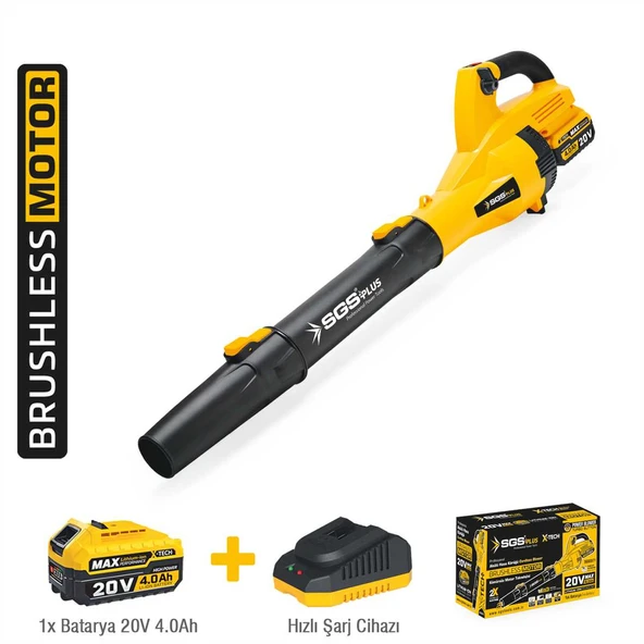 SGS AKÜLÜ YAPRAK ÜFLEME 20V 1X4.0 Ah (KÖMÜRSÜZ MOTOR) ürün görseli