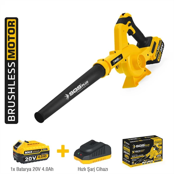 SGS AKÜLÜ HAVA KÖRÜĞÜ 20V 1X4.0 Ah (KÖMÜRSÜZ MOTOR) ürün görseli