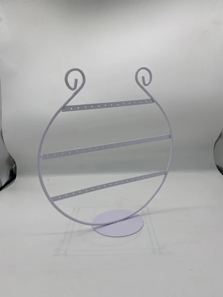 İthal Metal Beyaz Renk 32x27Cm Küpe Standı - 3