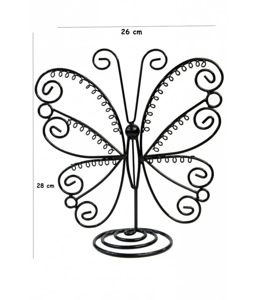 İthal Metal Siyah Renk 26x28Cm Küpe Standı