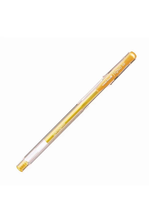 Uni-ball Signo Fine Jel Mürekkepli Roller Kalem 0.8mm Altın Um-100 (12 Li Paket)