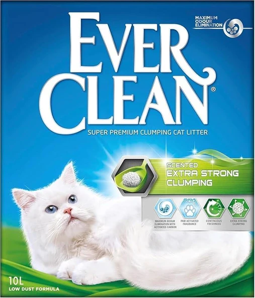 Ever Clean Extra Strength Ekstra Güçlü Kokulu Topaklanan Kedi Kumu 10 Lt ürün görseli 1