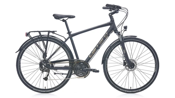 Carraro Elite 906 HD Fren Cues 18 Vites 28 Jant Şehir Bisikleti Parlak Siyah Koyu Krom 52 Kadro ürün görseli 1