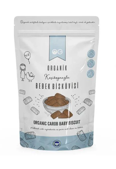 OG NATURAL ORGANİK KEÇİBOYNUZLU BEBEK BİSKÜVİSİ 150 G. +6 AY