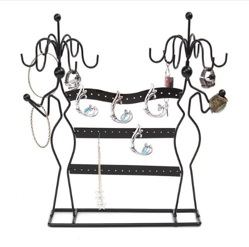 İthal Metal Siyah  Renk 35x34 Cm Küpe KolyeStandı