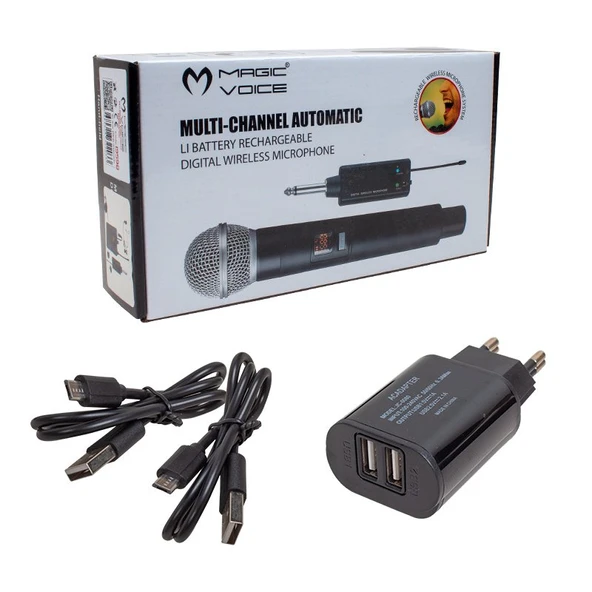 Magicvoice Mv-19599 UHF Kablosuz İkili Mikrofon Set ürün görseli