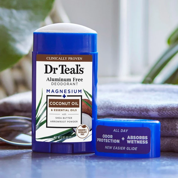 Dr Teal's Alüminyum İçermeyen Hindistan Cevizi Yağlı Deodorant 75 GR - 3