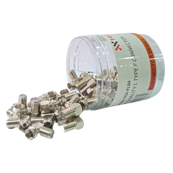 Technozi TCH-50 18 mm F Konnektör L Fiş 90 Derece 50 Adet - Resim 2