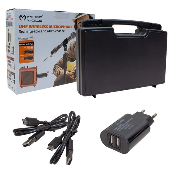 Magicvoice MV-19589 Uhf Yaka Tipi Enstrüman İkili Mikrofon ürün görseli 1
