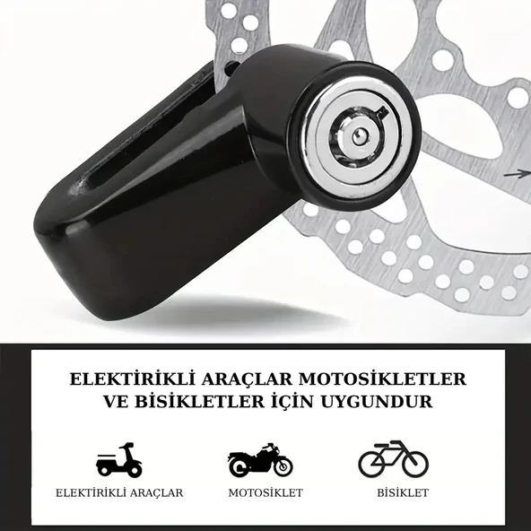 Trend Store Motosiklet Disk Fren Kilidi Dağ Bisiklet Anahtarlı Kilit Alaşım Dövme Çelik - 2