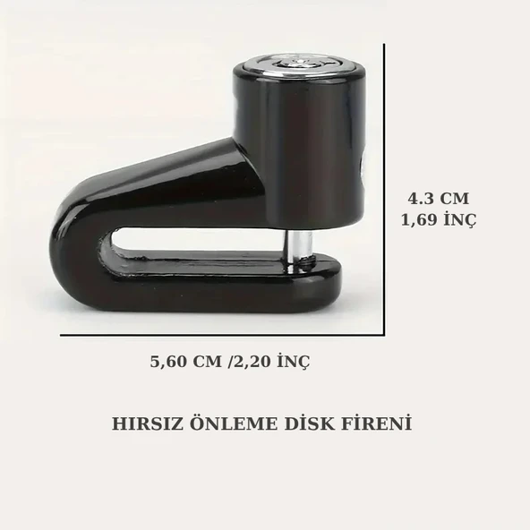 Trend Store Motosiklet Disk Fren Kilidi Dağ Bisiklet Anahtarlı Kilit Alaşım Dövme Çelik - 5