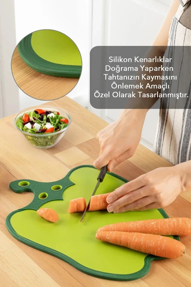 Dolma Biber Figürlü Kaydırmaz Kesme Tahtası Doğrama Panosu - 1