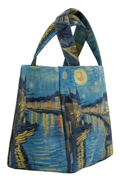 Kadın Vegan Çok Renkli Medium Tote Bag - Sea Sparkles Tasarım - Resim 4