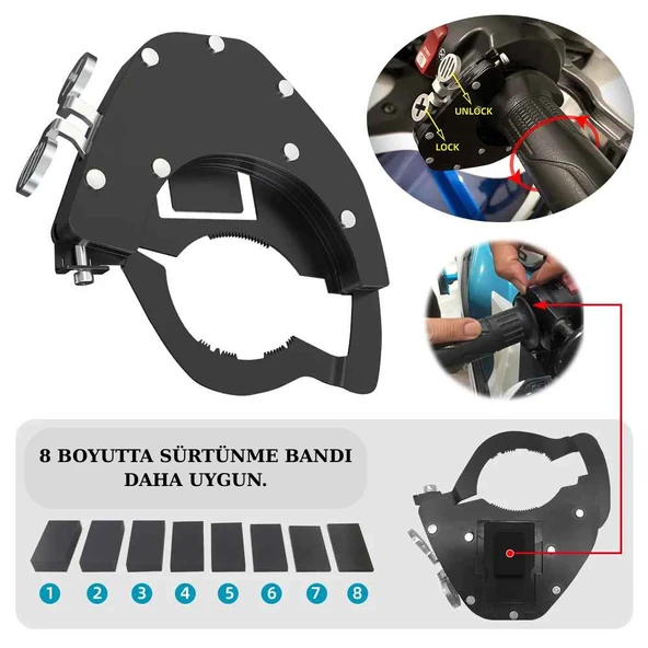 Trend Store Motosiklet Hız Sabitleme Cruise Control Gaz Kilidi Tutucu - 5