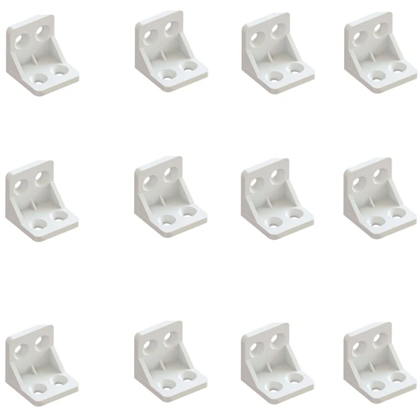 Plastik L Köşe Bağlantı Aparatı, L Plastik Gönye Köşebent Beyaz 12 Adet ürün görseli