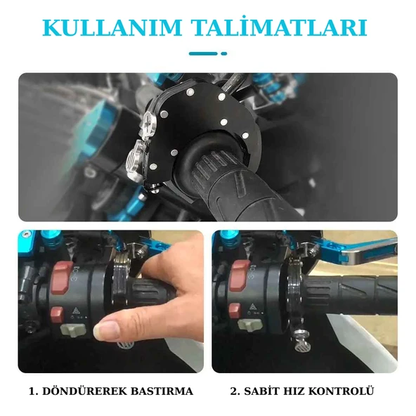 Trend Store Motosiklet Hız Sabitleme Cruise Control Gaz Kilidi Tutucu - 4