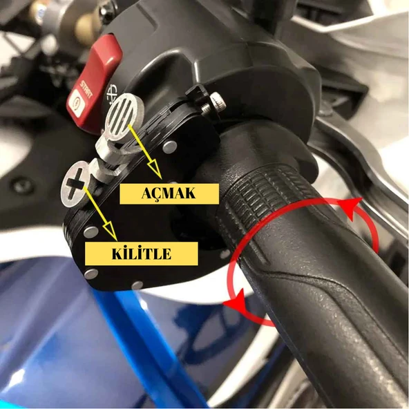 Trend Store Motosiklet Hız Sabitleme Cruise Control Gaz Kilidi Tutucu - 2