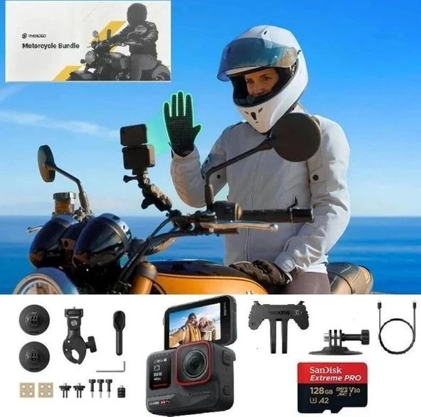 Insta360 Ace Pro 2 Motorsiklet Kiti (2 yıl Türkiye distribütörü garantili) - 1