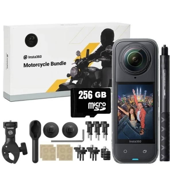 Insta360 X4 8k 360 Derece Kamera Motorsiklet Kiti 256GB (2 yıl Türkiye distribütörü garantili) ürün görseli