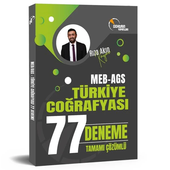 Doktrin Yayınları MEB-AGS Türkiye Coğrafyası 77 Deneme Çözümlü - Rıza Akın Kayar Doktrin Yayınları - 1